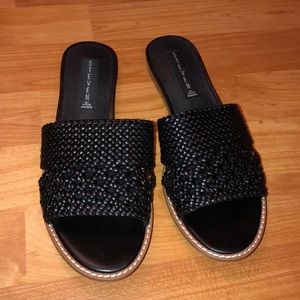 Never before worn. Black Steve Madden Sandals